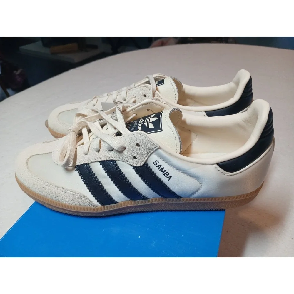 Adidas Samba OG Cream White Core Black Gum GS JQ3644 NEW‎ Size 7